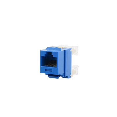 Jack Keystone RJ45 / Categoría 6 / Terminación 110 de Impacto / UTP 8P8C / 22-26 AWG / Azul