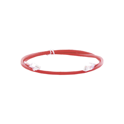 Cable de Parcheo UTP / Cat 6 Clase E / 0.90 m (3 ft) / 24 AWG / CM / T568B / Rojo