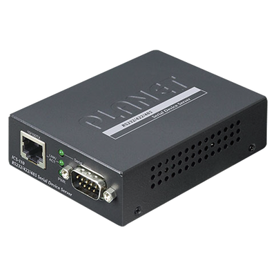 Convertidor de Medios Serial a Ethernet / RS-232/422/485 / 921600 bps / Fast Ethernet 10/100 / Administración Web-SNMP-Telnet / Montaje Riel DIN o Pared