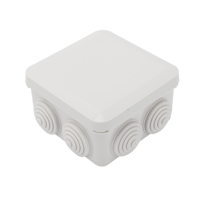 Caja de Derivación Estanca / 7 Glándulas de Goma / IP55 / 89 x 89 x 50 mm / -40 a 120°C / Protección EMI