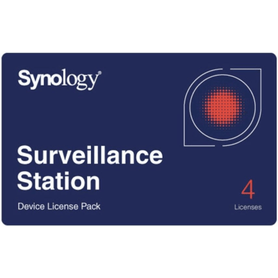Licencias de Dispositivos de Vigilancia / Paquete de 4 Licencias / Gestión Centralizada CMS / Migración entre NAS/NVR / Compatible con Cámaras IP, Módulos E/S, Altavoces IP y Controladores de Acceso