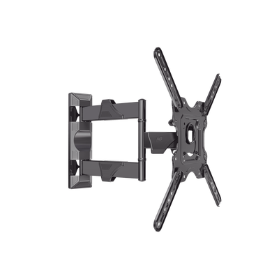 Soporte de Pared Articulado / Pantallas 32" a 55" / VESA 100x100 a 400x400 mm / Carga 27.2 kg (60 lbs) / Extensión 5 a 40 cm / Giro 180° / Inclinación +8° a -5°