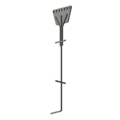 Ancla de Piso Tipo Paleta / 7 Orificios / Varilla 1" / Placa 3/4" / Altura 210 cm (6.9 ft) / Galvanizado por Inmersión